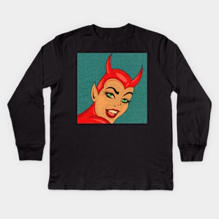 Devil in Latex Kids Long Sleeve T-Shirt